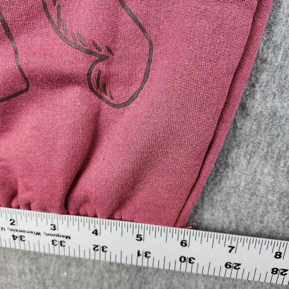 Freeze NY Winnie The Pooh Jogger Burgundy Women Size 2XL Fleece Tonal Embroidery - Picture 16 of 16